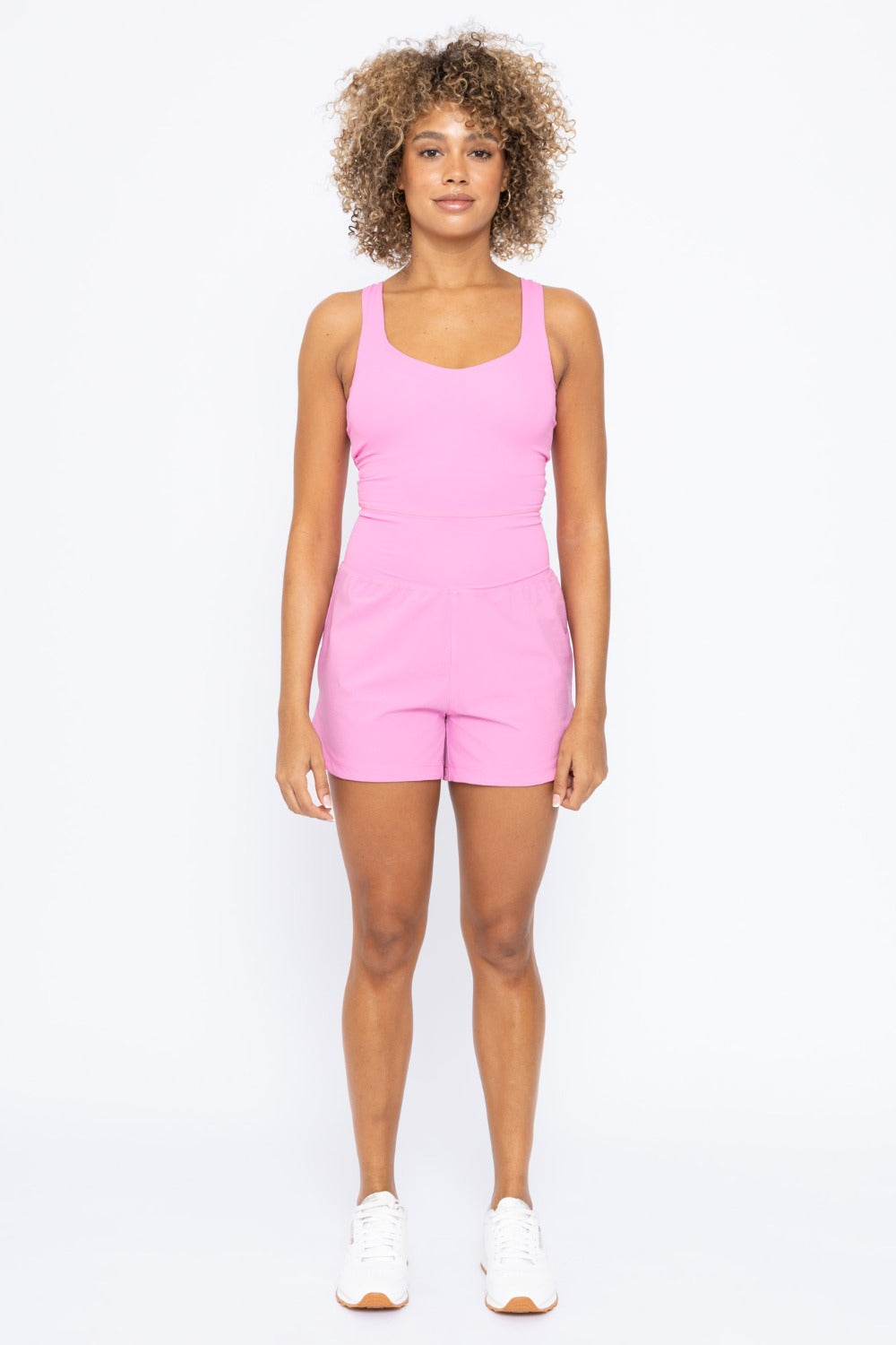 SWEETHEART ACTIVE ROMPER - FUSCHIA