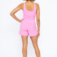 SWEETHEART ACTIVE ROMPER - FUSCHIA