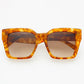 BON CHIC OVERSIZED SQUARE SUNGLASSES - BROWN