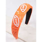 FOOTBALL SEQUIN HEADBAND - ORANGE