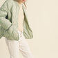 GIRLS QUILTED JACKET - SAGE