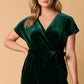 VELVET ROMPER - HUNTER GREEN