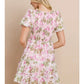 FLORAL TIERED DRESS - PINK