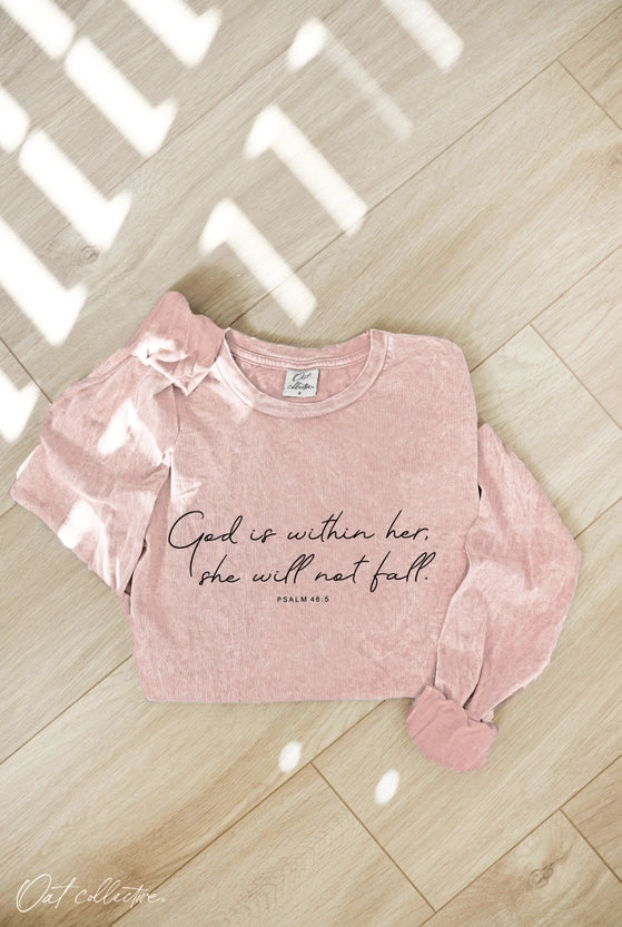 GOD IS WITHIN GRAPHIC TEE - SOFT PINK