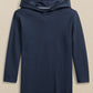 BOYS HEATHER SCUTTLE HOODIE - TRUE NAVY