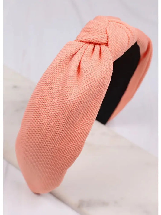 ROMERO KNOT HEADBAND - PEACH