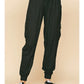 WOVEN CARGO PANTS - BLACK