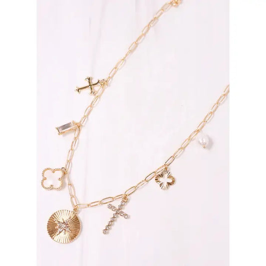 LOUGHLIN CHARM NECKLACE - GOLD