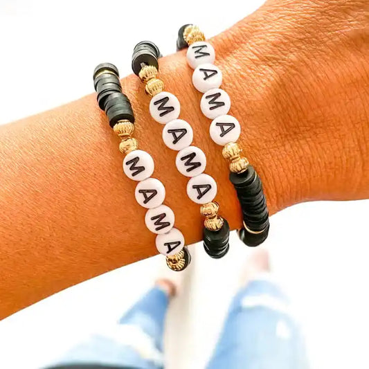 MAMA BLACK AND GOLD BRACELET