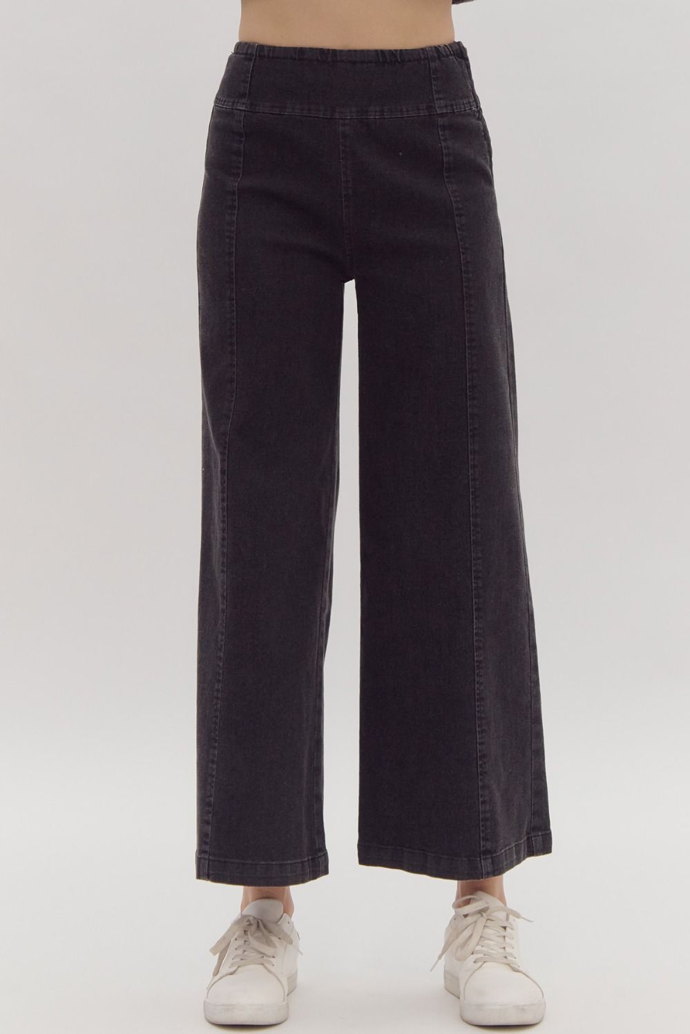 WIDE LEG PANTS - BLACK