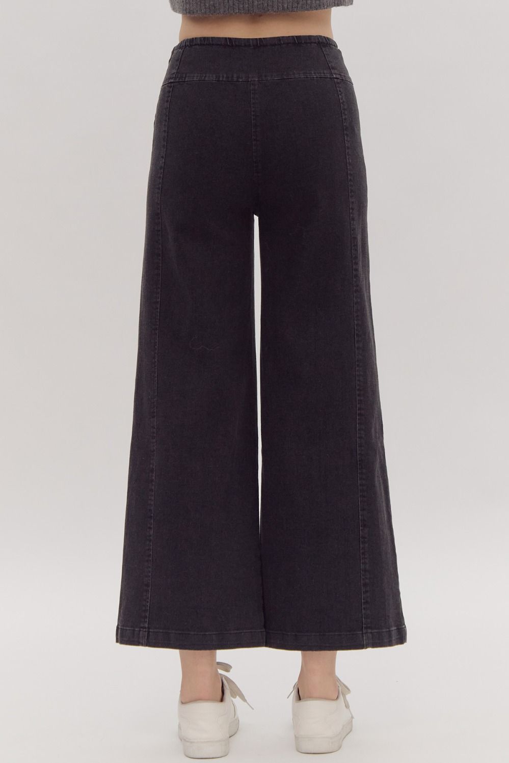 WIDE LEG PANTS - BLACK