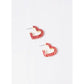 LARKIE HEART HOOP EARRING - RED