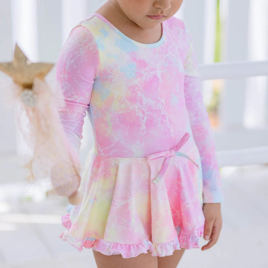 FARRAH LONG SLEEVE LEOTARD - RAINBOW BRITE