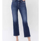 HIGH RISE ANKLE STRAIGHT JEANS - CHARMING