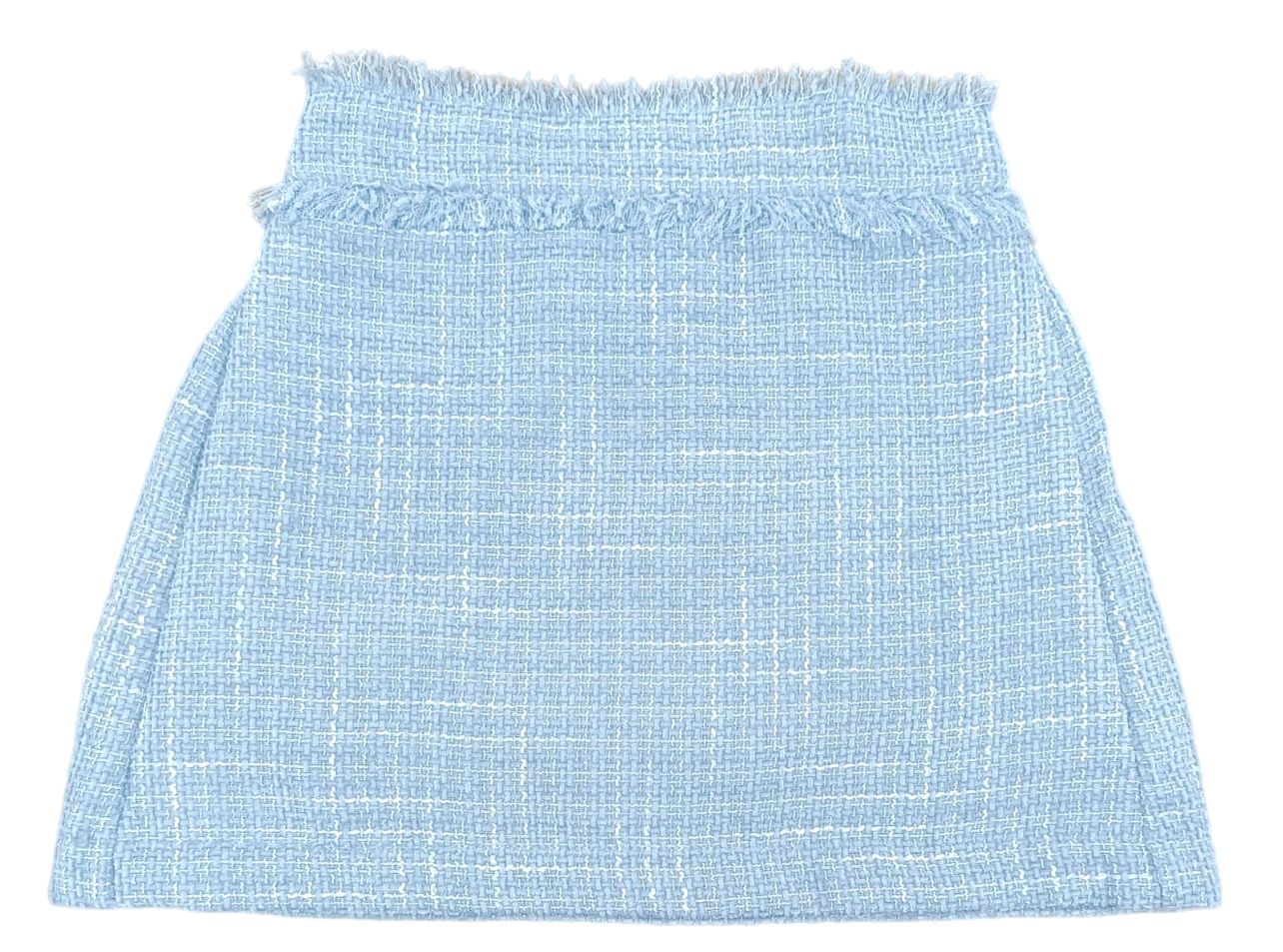 GIRLS SKIRT - BLUE TWEED