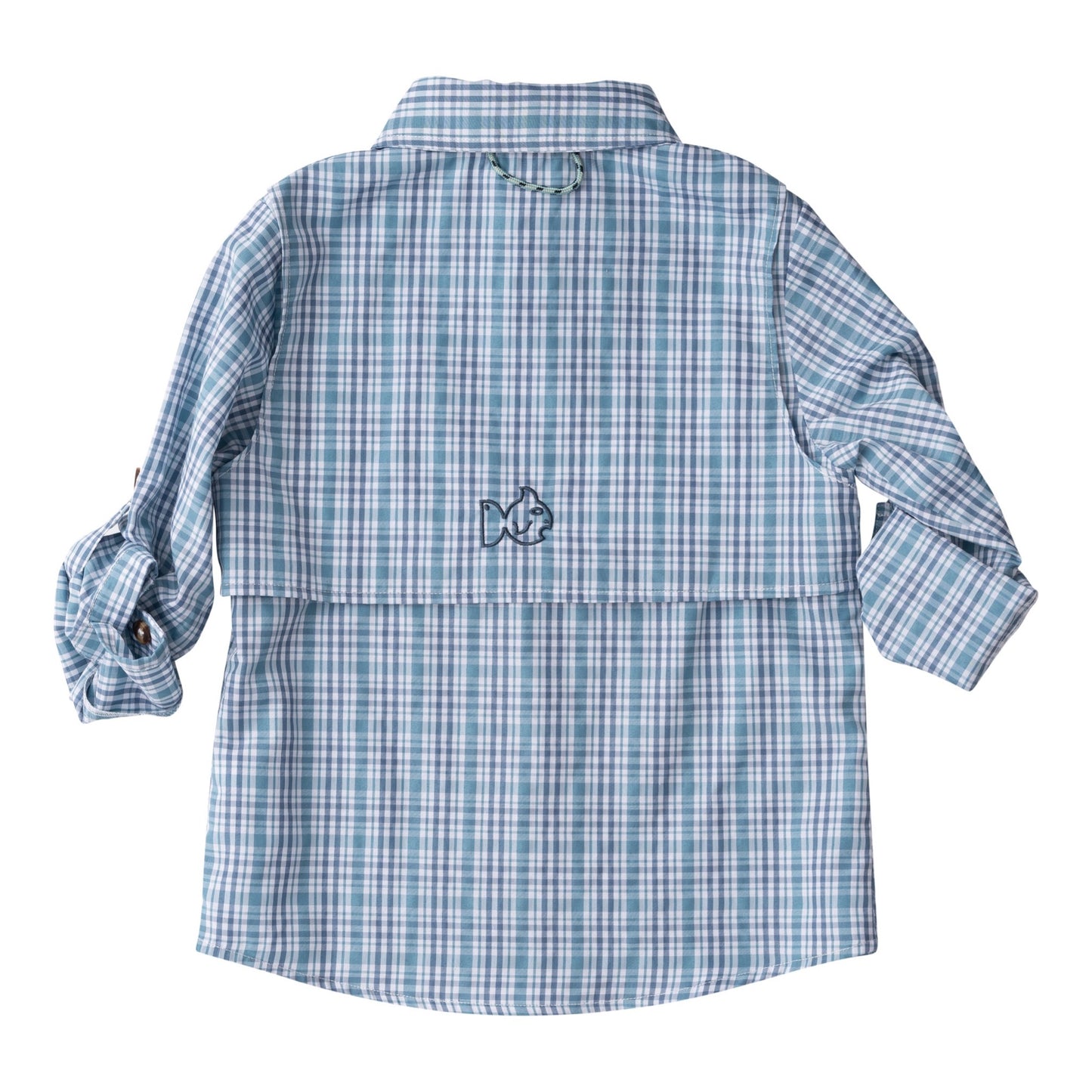 PLAID FOUNDERS FISHING SHIRT - ADRIATIC BLUE PLAID