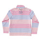 SPORTY SNAP PULLOVER - PINK CARNATION STRIPE