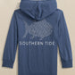 KIDS SHARK TOOTH SKIPJACK HOODIE T-SHRIT - LIGHT INDIGO