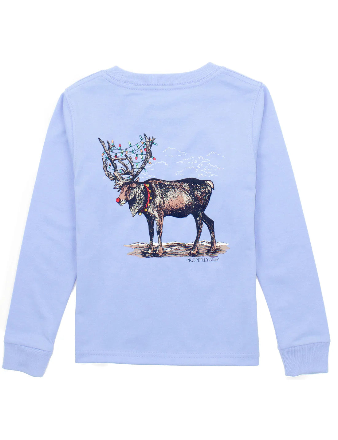 BOYS REINDEER LS - LIGHT BLUE