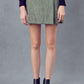 WRAP MINI SKIRT - DUSTY GREEN