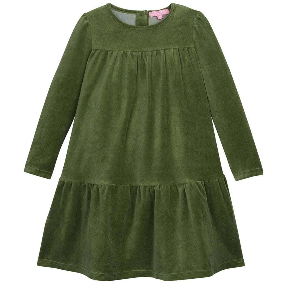 LISLE DRESS - SAGE VELOUR