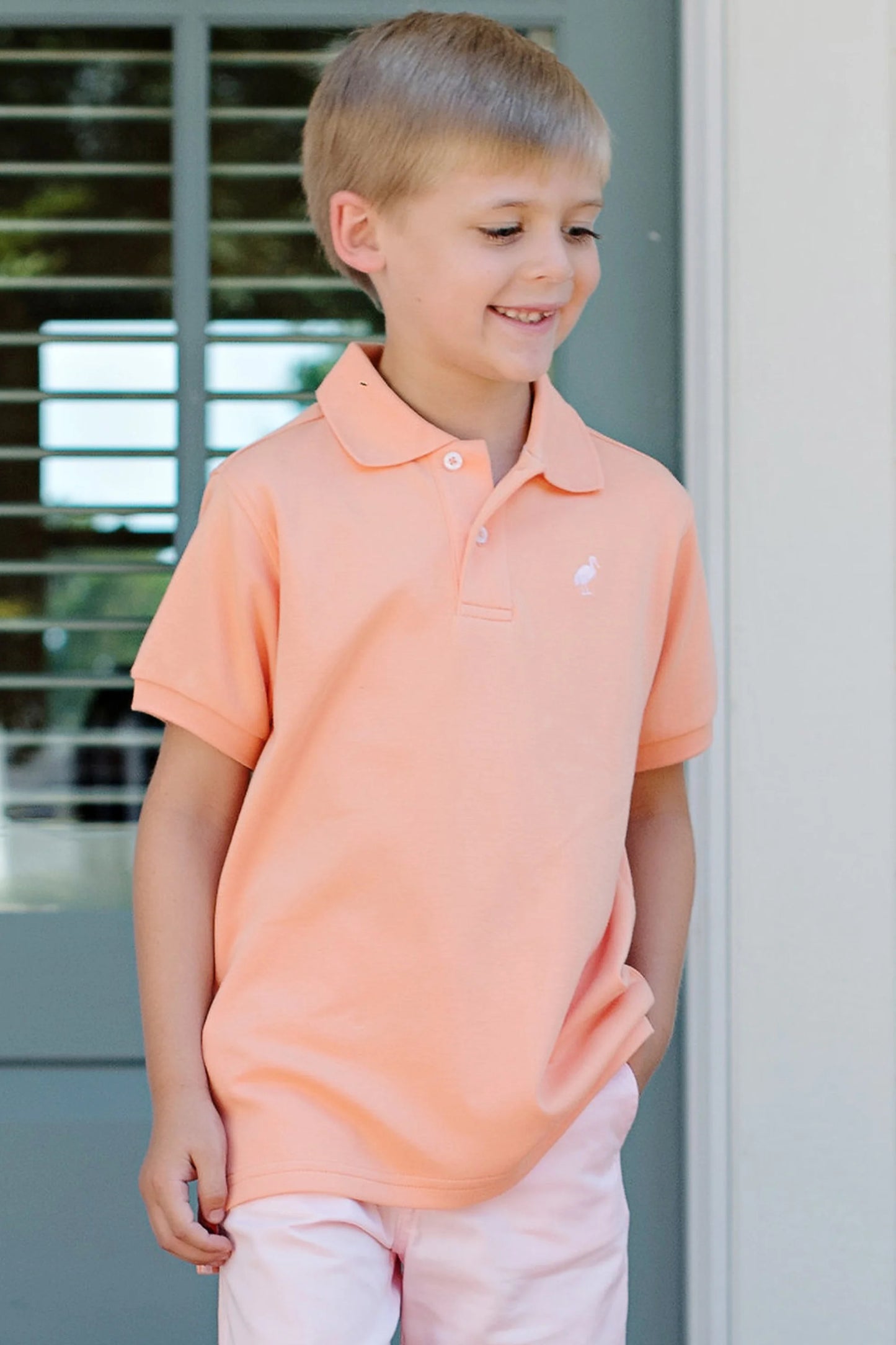 PRIM AND PROPER POLO - SEASHORE SHERBET/PALM BEACH PINK