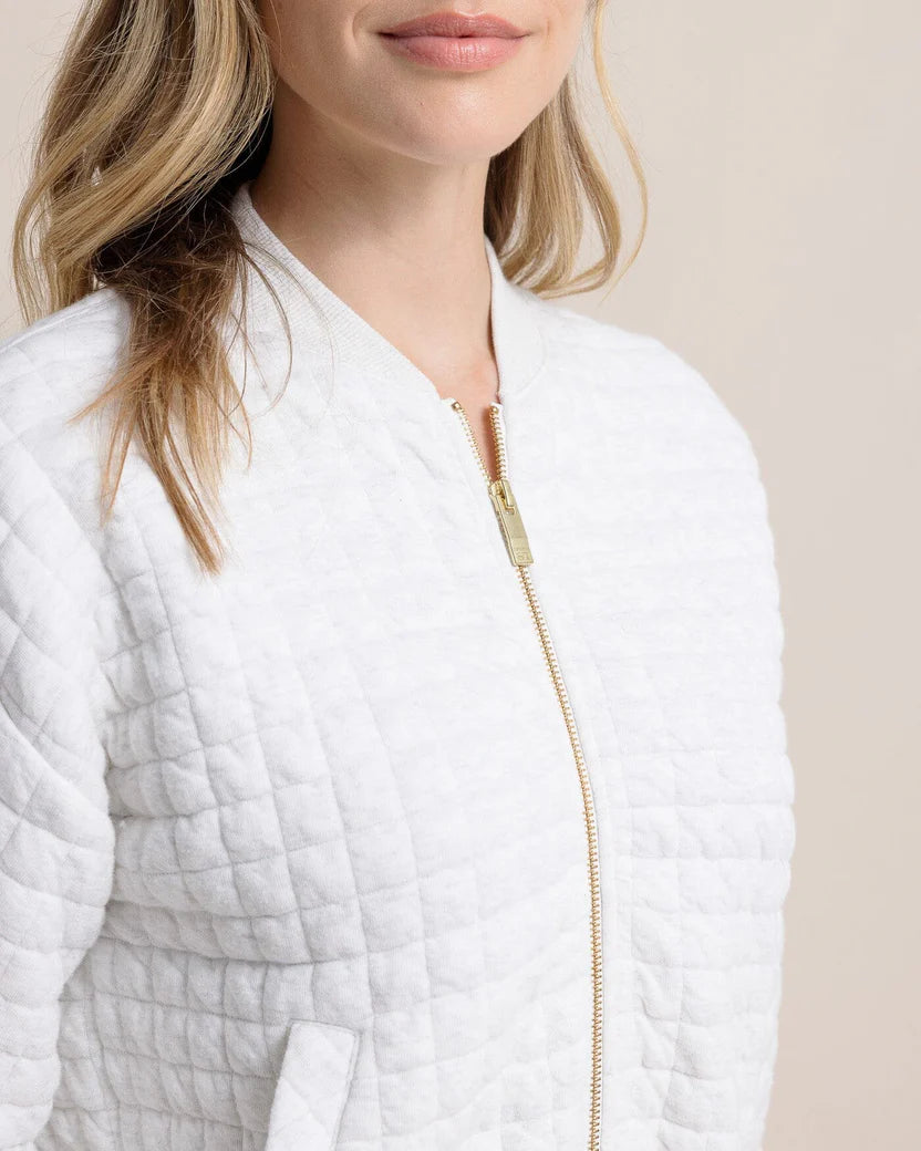 SUTTON QUILTED HEATHER JACKET - HEATHER STAR WHITE