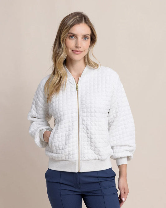 SUTTON QUILTED HEATHER JACKET - HEATHER STAR WHITE