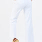 WIDE LEG SUPER HIGH RISE CUT OFF HEM FIONA JEANS - WHITE