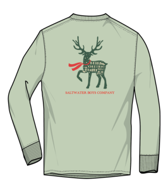 CHRISTMAS DEER LS GRAPHIC TEE - BOK CHOY