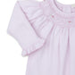 FOOTIE W/ HAND SMOCKING - PINK