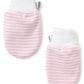 BABY STRIPE MITTS - PINK