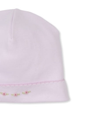 HAT W/ HAND EMBROIDERED - BILLOWY BOWS PINK