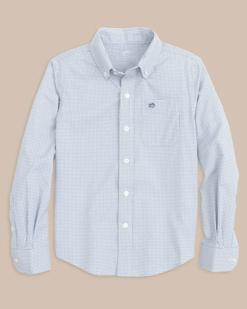 BOYS INTERCOASTAL SPORT SHIRT - SEVEN SEAS BLUE