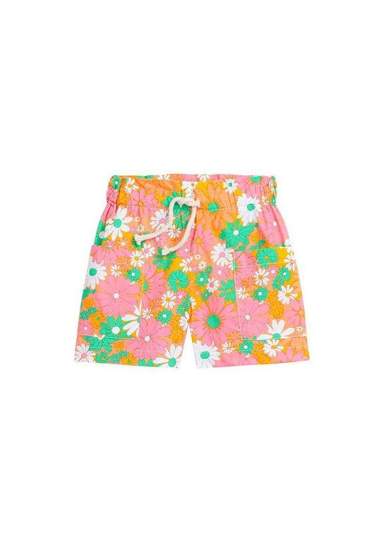 PATCH POCKET SHORTS - RETRO FLORAL