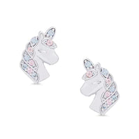 CZ UNICORN STUD EARRINGS