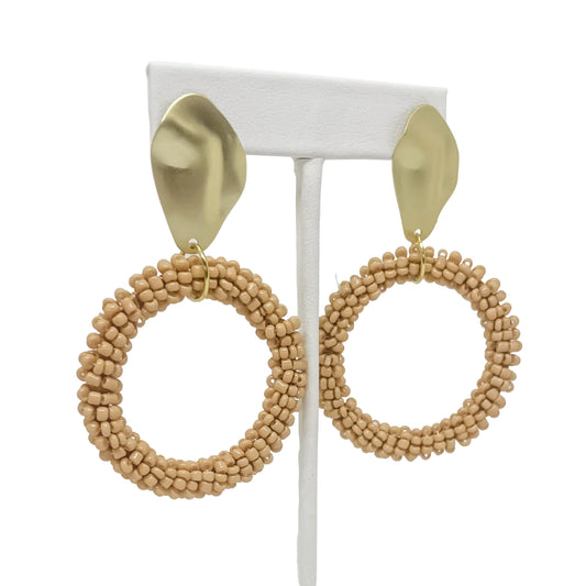 LIZZIE EARRINGS - TAN