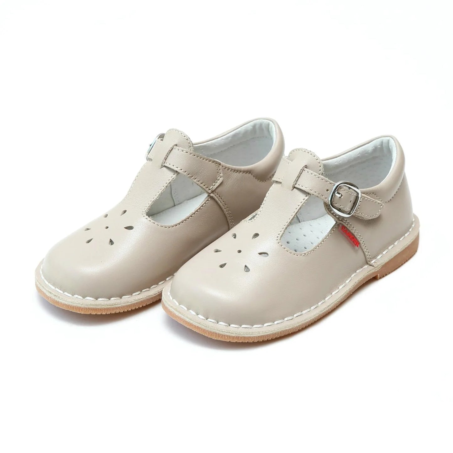 JOY CLASSIC LEATHER T-STRAP MARY JANE - ALMOND