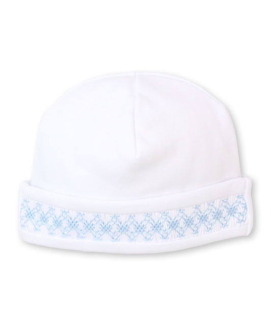 HAT W/ HAND SMOCK - WHITE/LT BLUE