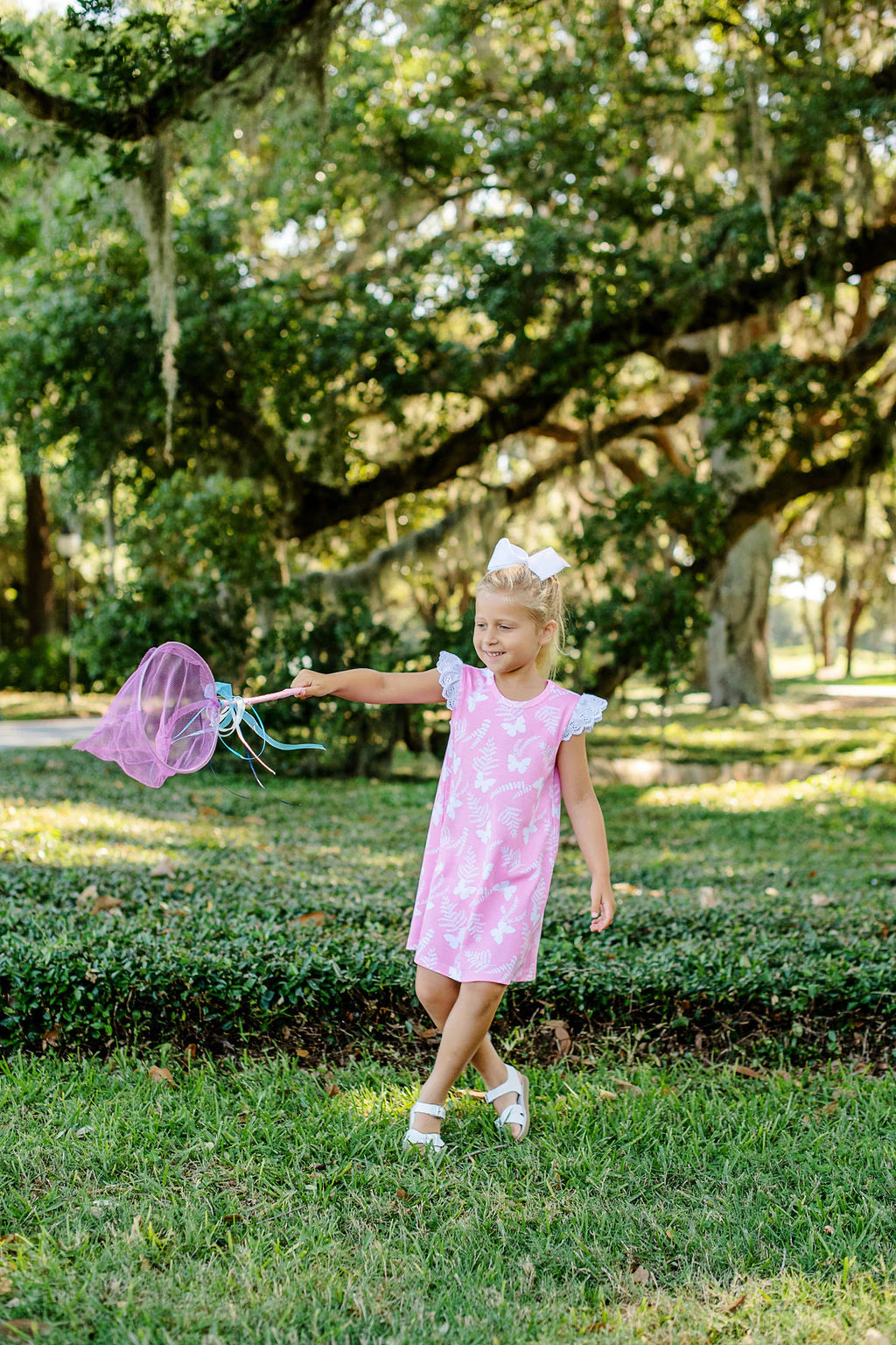 SLEEVELESS POLLY PLAY DRESS - FRONT PORCH FERN