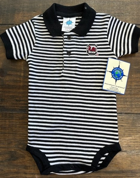 GAMECOCK STRIPE POLO BODYSUIT