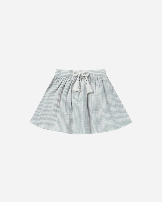 MICRO STRIPE MINI SKIRT - BLUE