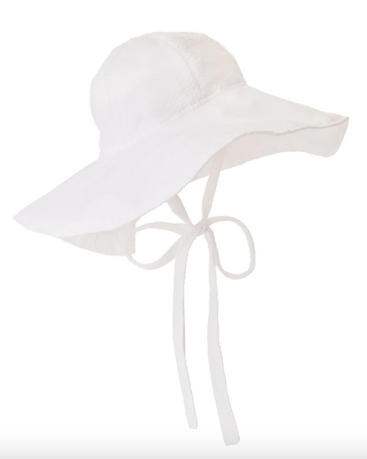 CISSY SUN HAT - WORTH AVENUE WHITE